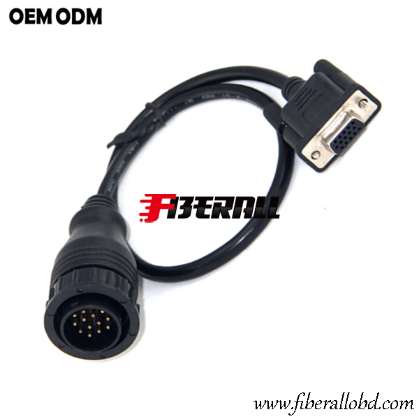 Cable de diagnóstico de automóvil HDB15P a BENZ 14Pin OBD1