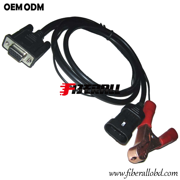 Cable de diagnóstico para automóvil FIAT HDB15P con abrazadera de pescado