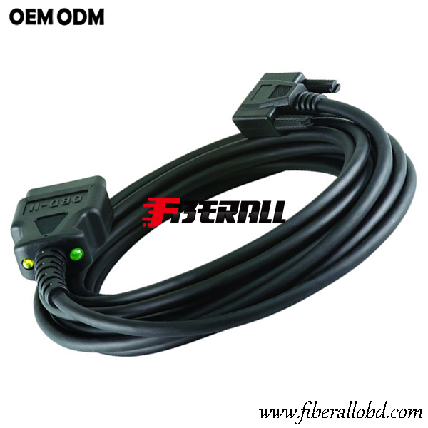 Cable de diagnóstico del vehículo DB9 a OBDII con LED