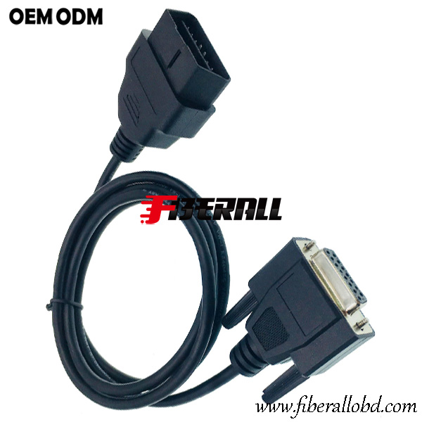 Cable de extensión DB15 a OBD2 para diagnóstico de automóviles