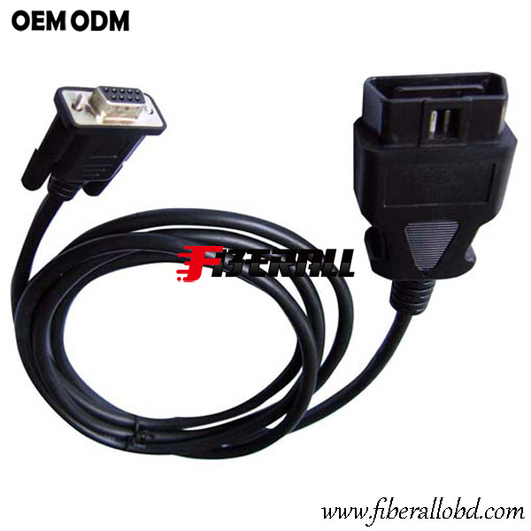 Cable de conversión de diagnóstico de coche DB9P a J1962 OBD