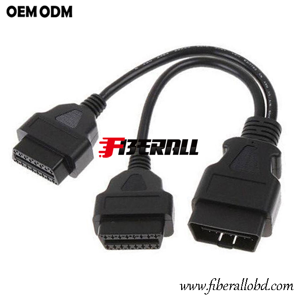 Cable divisor OBD del vehículo con conector J1962 OBD-II