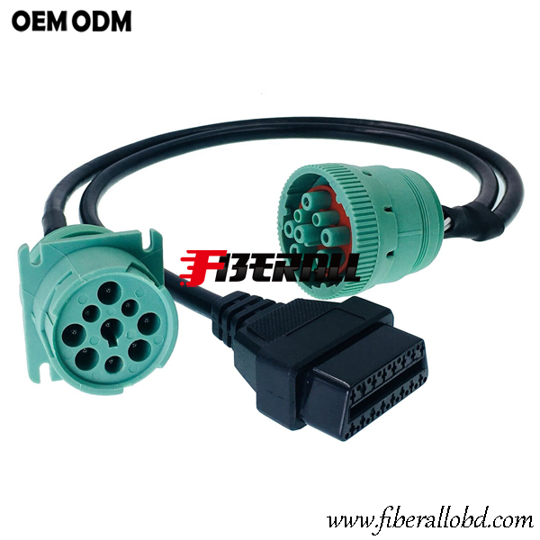 Adaptador de cable divisor de camión Deutsch J1939 a OBD2