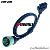 Cable de diagnóstico de camión resistente de 9 pines para escáner OBD