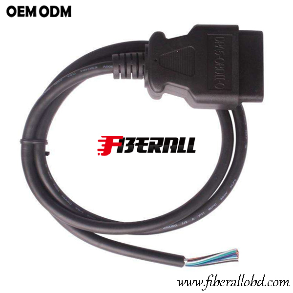 OBD hembra a cable de diagnóstico de vehículo de extremo abierto